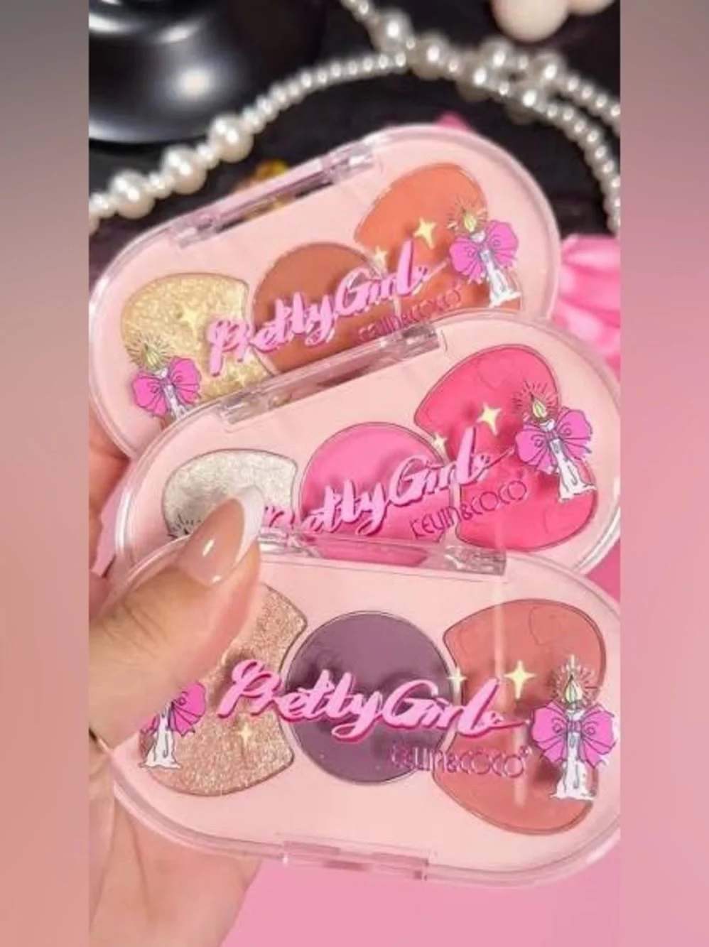 Bella Vita Pretty Girl 3-Color Eyeshadow Trio - Pink & Peach Shades